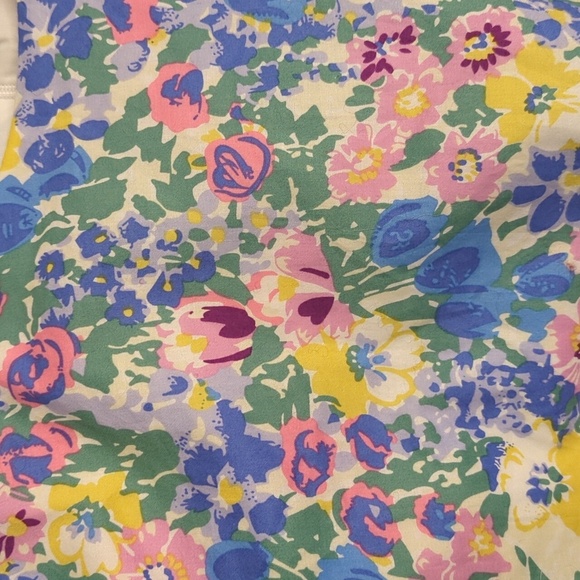 En Saison Puff Sleeve Floral Midi Dress Size Medium Cotton - Picture 9 of 17